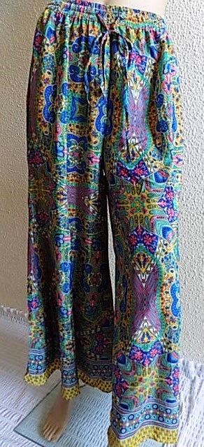Dámské kalhoty široké multicolor