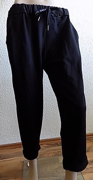 Černé kalhoty teplákové ALPHAMODA