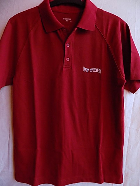 Tričko s límečkem Wu Wear červené