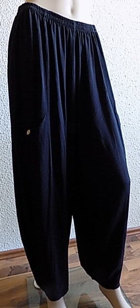 Černé kalhoty volné New Collection