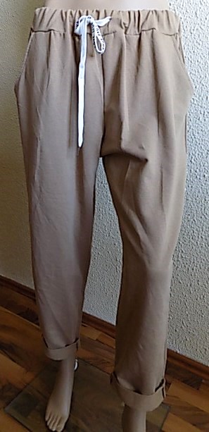 Hnědé kalhoty teplákové ALPHAMODA