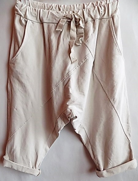 Tepláky harémky béžové New Collection