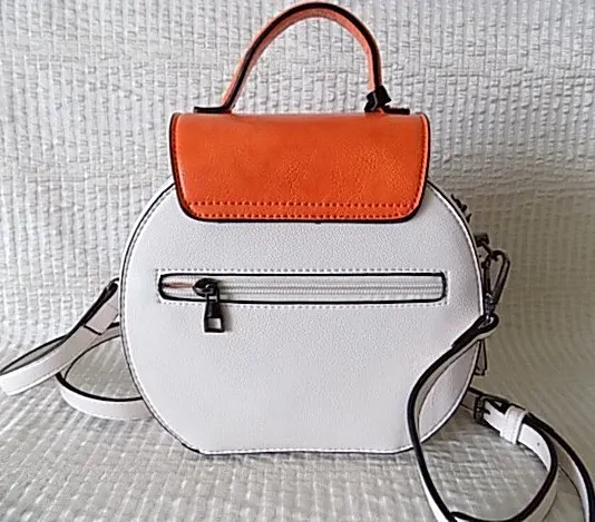 Malá crossbody kabelka béžová-oranž