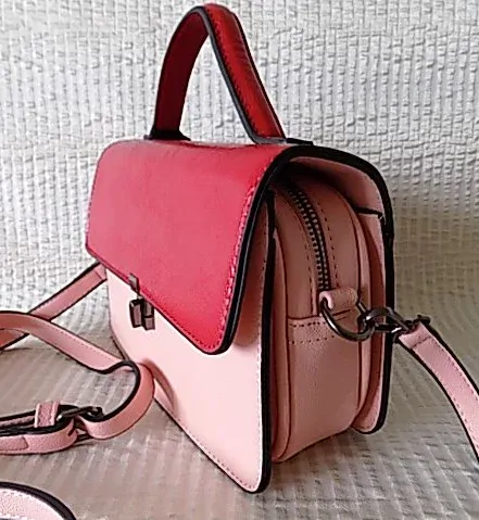 Malá crossbody růžová-červená