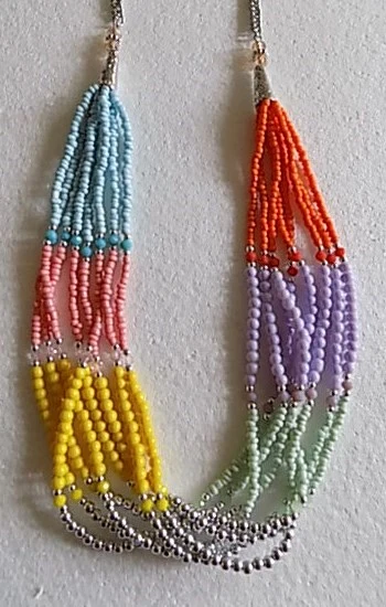 Korálkový náhrdelník barevný