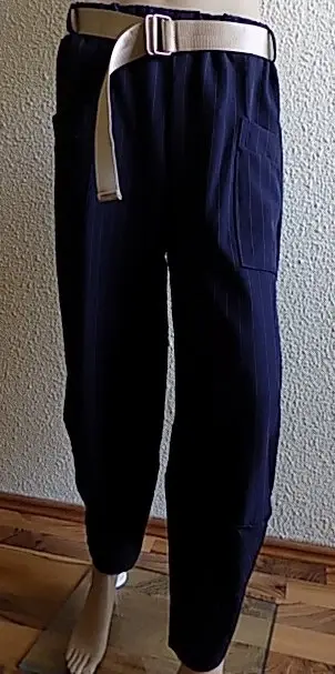 Dámské široké kalhoty tmavě modré