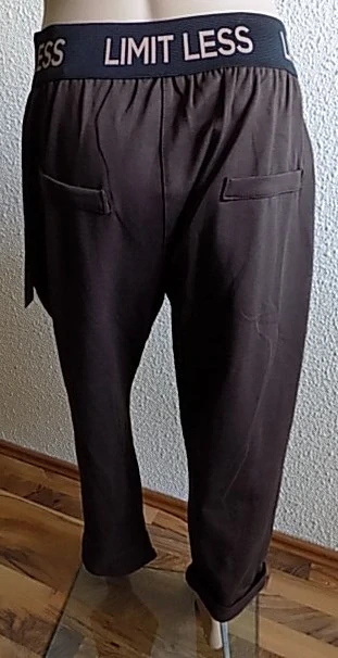Dámské široké volné kalhoty hnědé