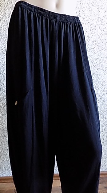 Černé kalhoty volné New Collection