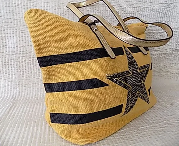Kabelka látková žlutá