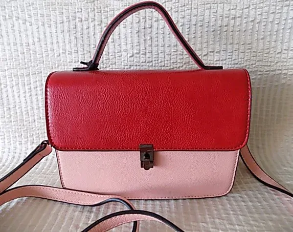 Malá crossbody růžová-červená