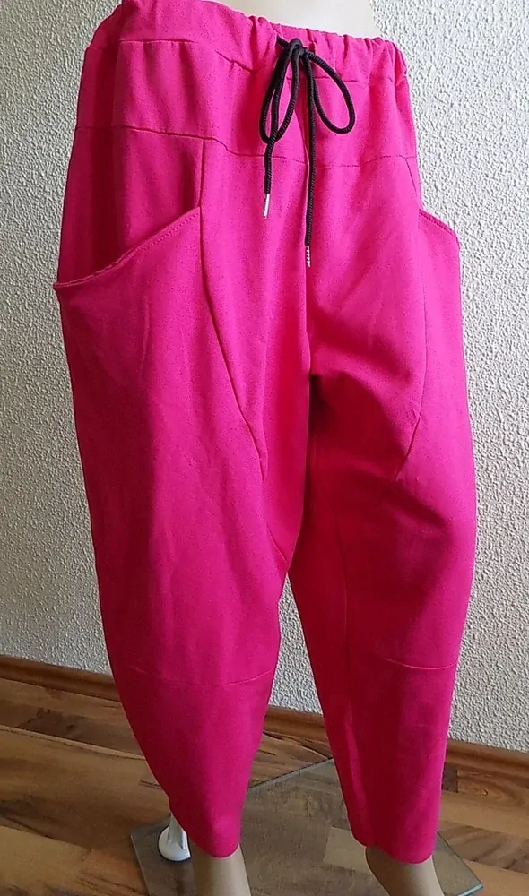 Dámské volné harémky MY PEPPER starorůžové