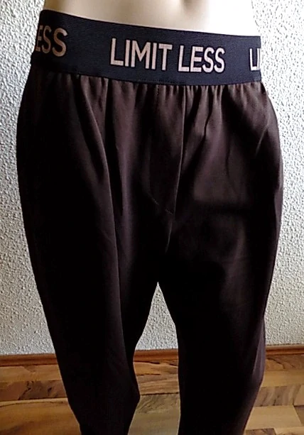 Dámské široké volné kalhoty hnědé