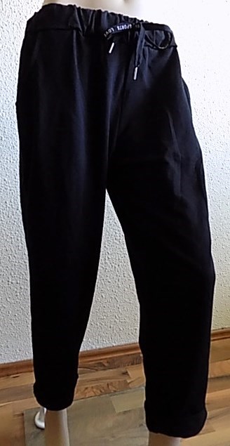 Černé kalhoty teplákové ALPHAMODA