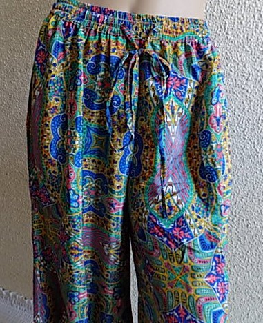 Dámské kalhoty široké multicolor