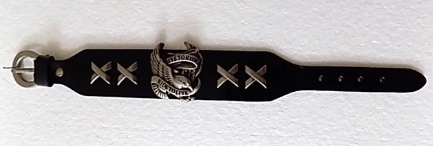 Moto náramek kožený