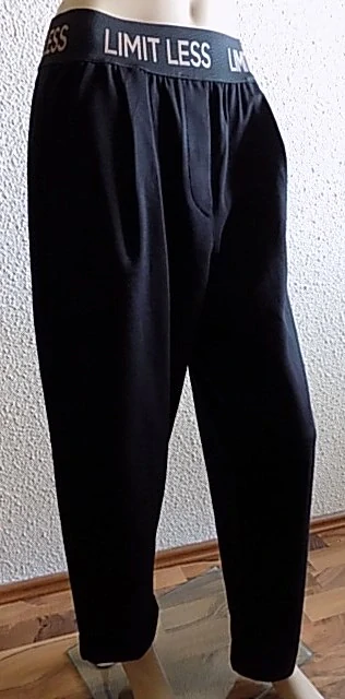 Dámské kalhoty zvýšený pas černé