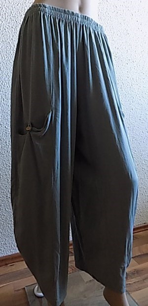 Khaki kalhoty široké New Collection