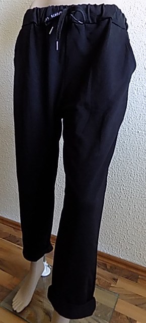 Černé kalhoty teplákové ALPHAMODA