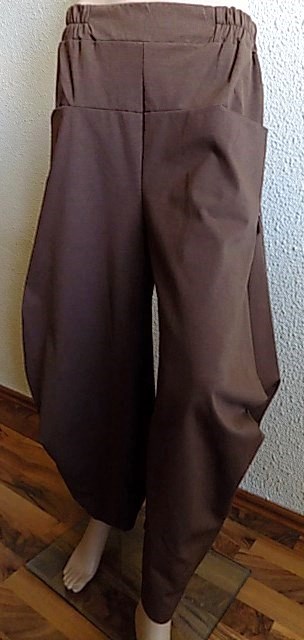 Hnědé kalhoty harémové Sweetissima